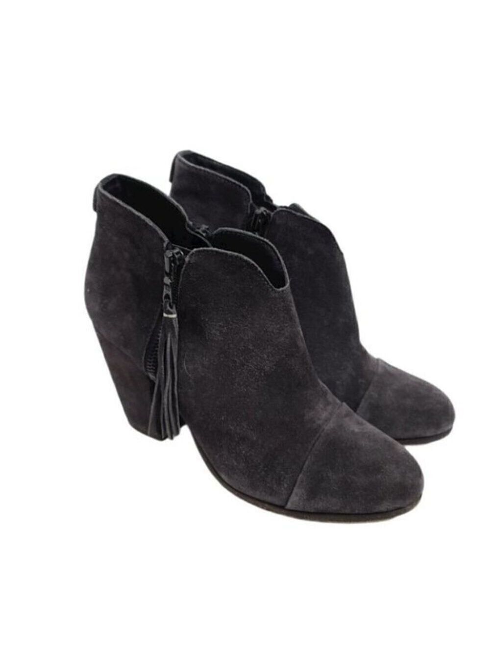 Rag & Bone Margot Suede Tassel Ankle Booties 37.5